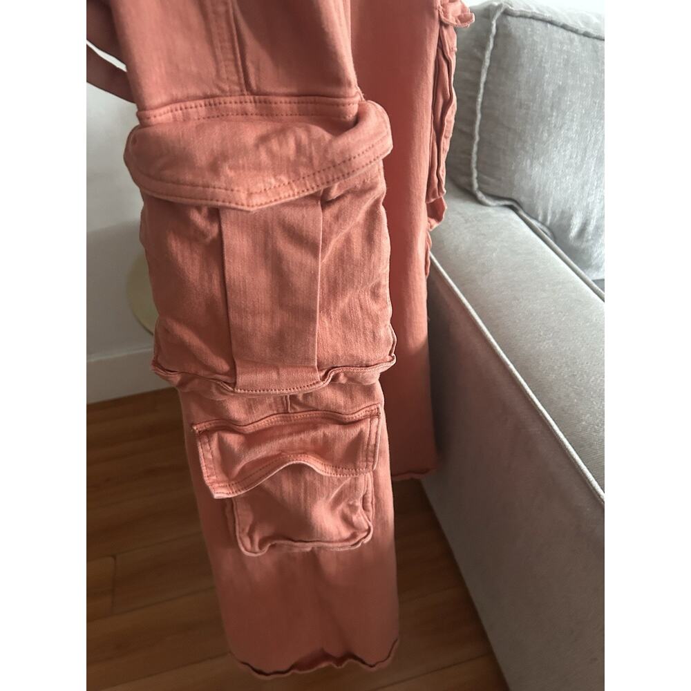 Hot Topic Aphrodite 31 Orange Cargo Pants Wide Leg Baggy Vtg Goth Y2K Grunge Emo - Picture 3 of 10